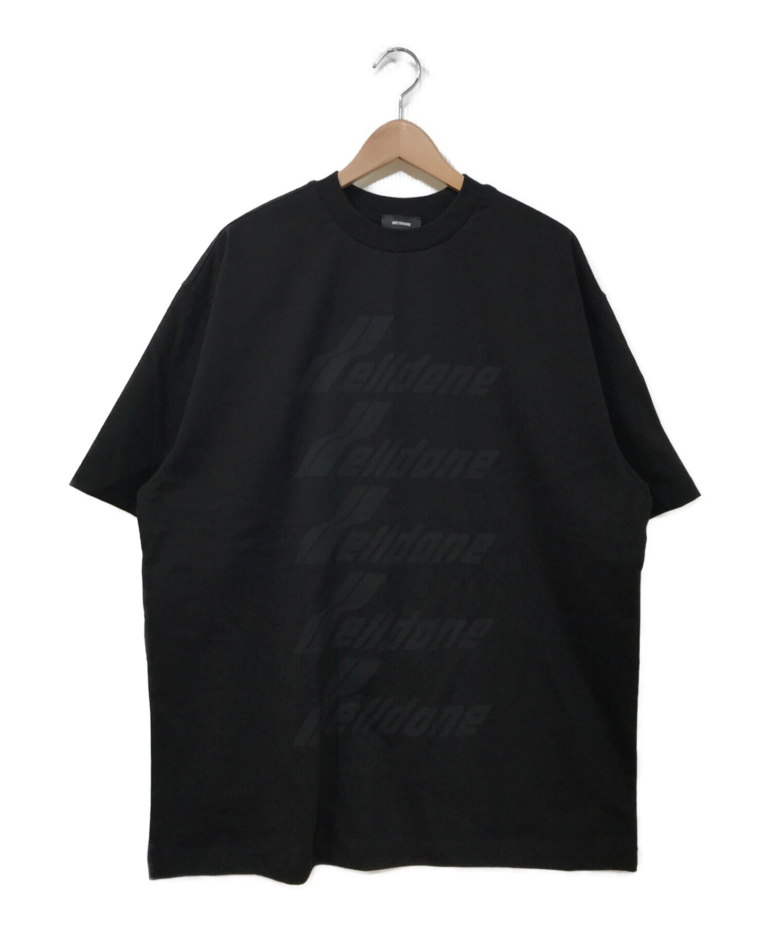 WE11DONE (ウェルダン) ロゴプリントTシャツ ブラック サイズ:M 未使用品