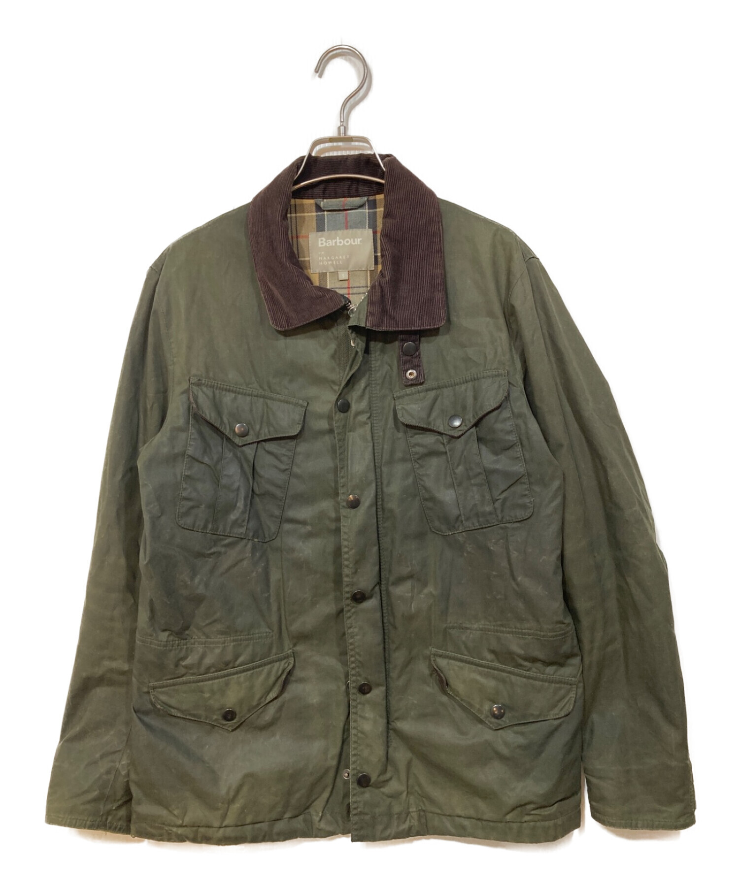 Barbour × MARGARET HOWELL (バブアー x マーガレットハウエル) オイルドジャケット カーキ サイズ:S