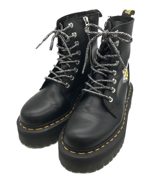 Dr.Martens（ドクターマーチン）Dr.Martens (ドクターマーチン) HELLO KITTY (ハローキティ) JADON HK/8ホールブーツ ブラック サイズ:uk3の古着・服飾アイテム