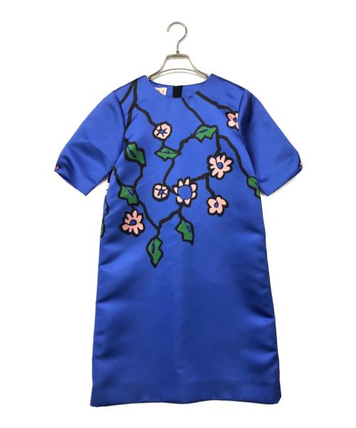 MARNI（マルニ）MARNI (マルニ) 花柄ミニドレス ネイビー サイズ:38の古着・服飾アイテム