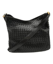 BOTTEGA VENETA（ボッテガベネタ）の古着「イントレチャートワンショルダーバッグ」｜ブラック