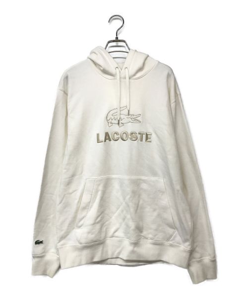 LACOSTE（ラコステ）LACOSTE (ラコステ) プルオーバーパーカー ホワイト サイズ:Sの古着・服飾アイテム