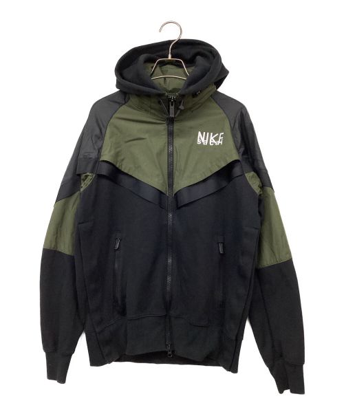 NIKE（ナイキ）NIKE (ナイキ) sacai (サカイ) AS M NRG Full Zip Hoodie/AS　M　NRGフルジップフーディ オリーブ サイズ:Sの古着・服飾アイテム