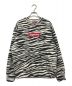 SUPREME（シュプリーム）の古着「Box Logo Crewneck Zebra/ボックスロゴクルーネックゼブラ」｜ブラック×ホワイト