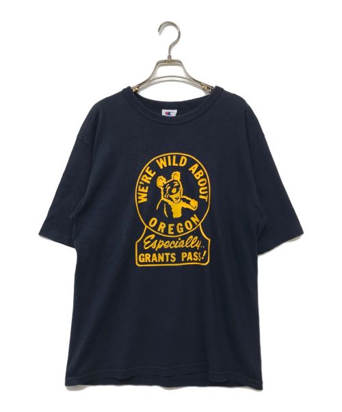 Champion（チャンピオン）Champion (チャンピオン) プリントTシャツ ネイビー サイズ:Mの古着・服飾アイテム