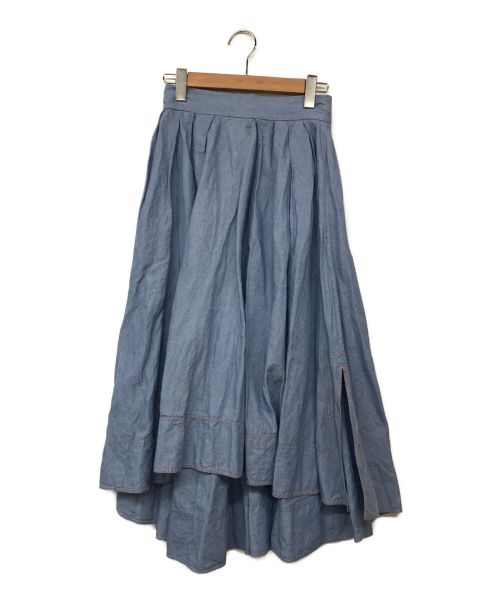 MADISON BLUE（マディソンブルー）MADISON BLUE (マディソンブルー) TUCK VOLUME SKIRT/タックボリュームスカート インディゴ サイズ:XSの古着・服飾アイテム