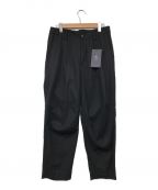 URUウル）の古着「COTTON GABARDINE 1TUCK PANTS」｜ブラック