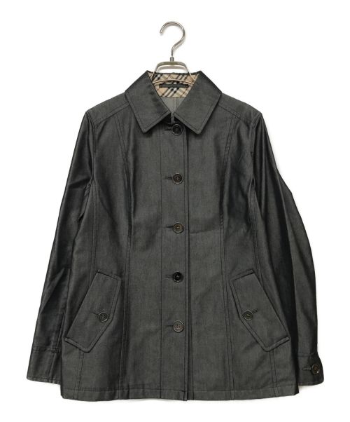 BURBERRY LONDON（バーバリーロンドン）BURBERRY LONDON (バーバリー ロンドン) シルク混ジャケット グレー サイズ:9の古着・服飾アイテム