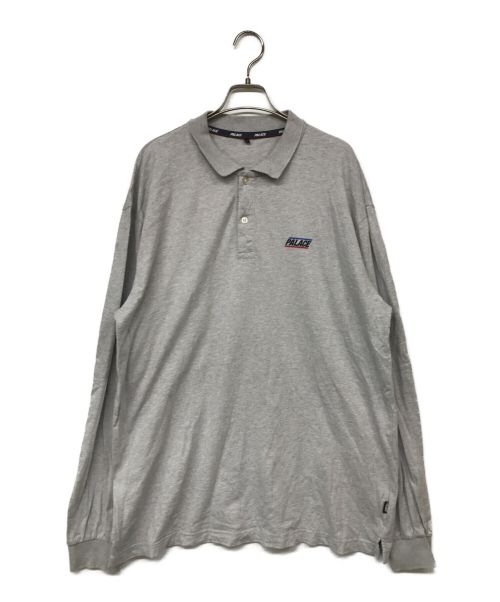 PALACE（パレス）PALACE (パレス) BASICALLY A LONGSLEEVE POLO/ベーシックリーアロングスリーブポロ グレー サイズ:XLの古着・服飾アイテム