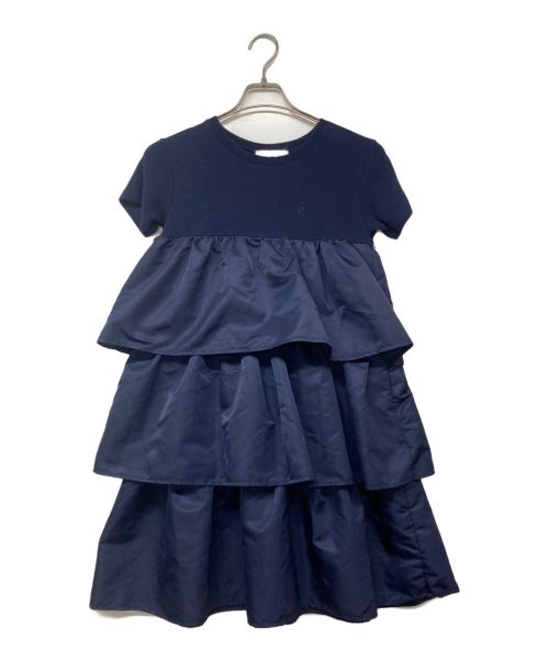 epine（エピヌ）epine (エピヌ) e tee frill onepiece navy ネイビー サイズ:表記無しの古着・服飾アイテム