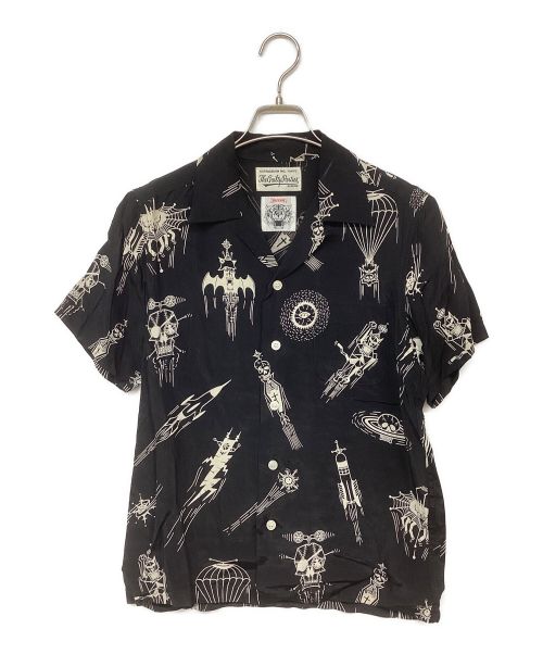 WACKO MARIA（ワコマリア）WACKO MARIA (ワコマリア) WOLF ’S HEAD STRANGE UFO’s ALOHA SHIRT/ストレンジUFO’sアロハシャツ ブラック サイズ:Sの古着・服飾アイテム