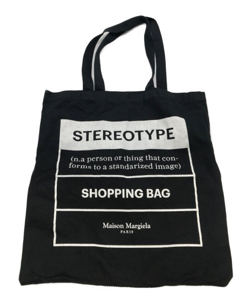 Maison Margiela（メゾンマルジェラ）Maison Margiela (メゾンマルジェラ) STEREOTYPE ステレオタイプ トートバッグ ブラックの古着・服飾アイテム