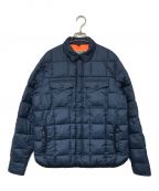 REPLAYリプレイ）の古着「RECYCLED QUILTED JACKET WITH COLLAR/リサイクルキルテッドジャケットウィズカラー」｜ネイビー