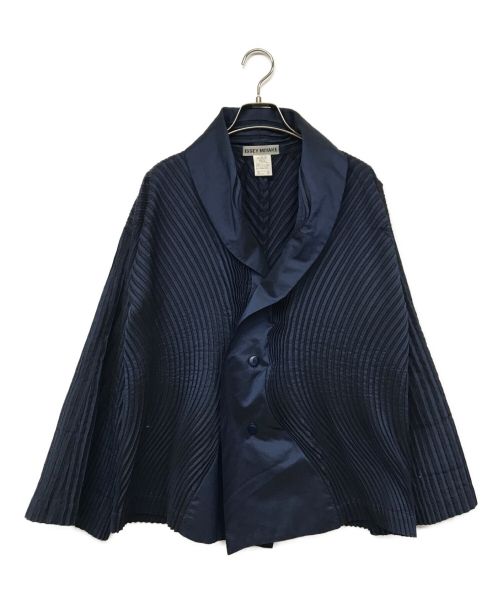 ISSEY MIYAKE（イッセイミヤケ）ISSEY MIYAKE (イッセイミヤケ) プリーツジャケット ネイビー サイズ:2の古着・服飾アイテム