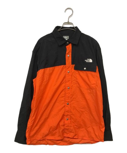 THE NORTH FACE（ザ ノース フェイス）THE NORTH FACE (ザ ノース フェイス) L/S Nuptse Shirt/ロングスリーブヌプシシャツ オレンジ サイズ:Lの古着・服飾アイテム