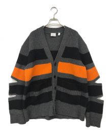 BURBERRY（バーバリー）の古着「Grey Maton Knitted Cardigan/グレーマトンニットカーディガン」｜グレー