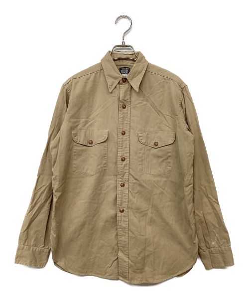 SWEET-ORR（スイートオール）SWEET-ORR (スイートオール) Cotton Work Shirt/コットンワークシャツ ブラウン サイズ:記載なしの古着・服飾アイテム