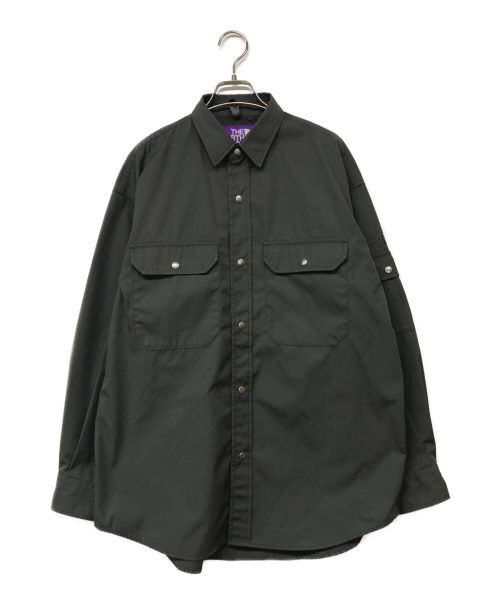 THE NORTHFACE PURPLELABEL（ザ・ノースフェイス パープルレーベル）THE NORTHFACE PURPLELABEL (ザ・ノースフェイス パープルレーベル) 65/35 CPO SHIRT ブラック サイズ:Mの古着・服飾アイテム