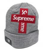 SUPREME×New Eraシュプリーム×ニューエラ）の古着「Cross Logo Beanie」｜グレー