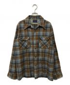 PENDLETONペンドルトン）の古着「70‘Sオンブレシャツ」｜ブラウン