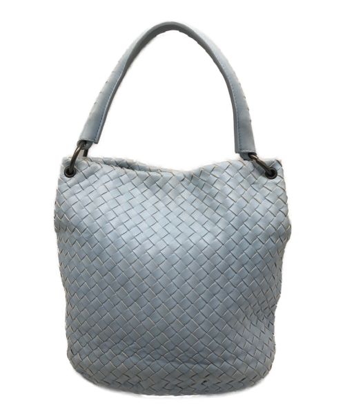 BOTTEGA VENETA（ボッテガベネタ）BOTTEGA VENETA (ボッテガベネタ) イントレチャートワンハンドルショルダーバッグ スカイブルーの古着・服飾アイテム