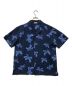 Seagreen（シーグリーン）の古着「PALM TREE SEERSUCKER S/S SHIRT」｜ネイビー×ブルー