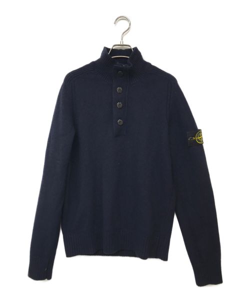 STONE ISLAND（ストーンアイランド）STONE ISLAND (ストーンアイランド) ハーフボタンニット ネイビー サイズ:Sの古着・服飾アイテム