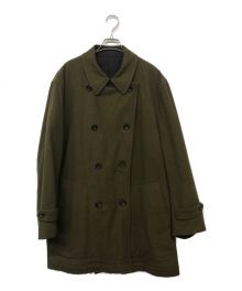 COMME des GARCONS HOMME PLUS（コムデギャルソンオムプリュス）の古着「94AW/縮絨期/カットオフPコート」｜カーキ