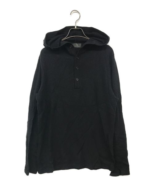 YOHJI YAMAMOTO（ヨウジヤマモト）YOHJI YAMAMOTO (ヨウジヤマモト) ニットパーカー ブラック サイズ:Lの古着・服飾アイテム