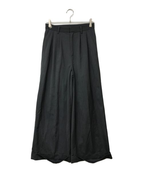 CAMPHOR WOOD（カンファーウッド）CAMPHOR WOOD (カンファーウッド) 2tuck wide baggy flare slacks/ツータックワイドバギーフレアスラックス グレー サイズ:Sの古着・服飾アイテム