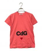 PLAY COMME des GARCONS×CDGプレイ コムデギャルソン×シーディージー）の古着「コラボｔシャツ」｜ピンク