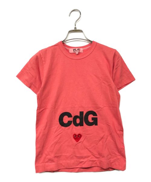 PLAY COMME des GARCONS（プレイ コムデギャルソン）PLAY COMME des GARCONS (プレイ コムデギャルソン) CDG (シーディージー) コラボｔシャツ ピンク サイズ:Ｓの古着・服飾アイテム