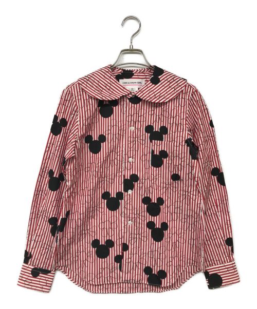 COMME des GARCONS GIRL（コムデギャルソンガール）COMME des GARCONS GIRL (コムデギャルソンガール) DISNEY (ディズニー) ストライプシャツ レッド サイズ:XSの古着・服飾アイテム