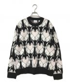BURBERRYバーバリー）の古着「Knit Rabbit Sweater/ニットラビットセーター」｜ブラック