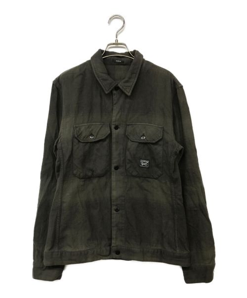 Denham（デンハム）Denham (デンハム) HOUND OVERSHIRT SCS シャツ カーキ サイズ:Sの古着・服飾アイテム