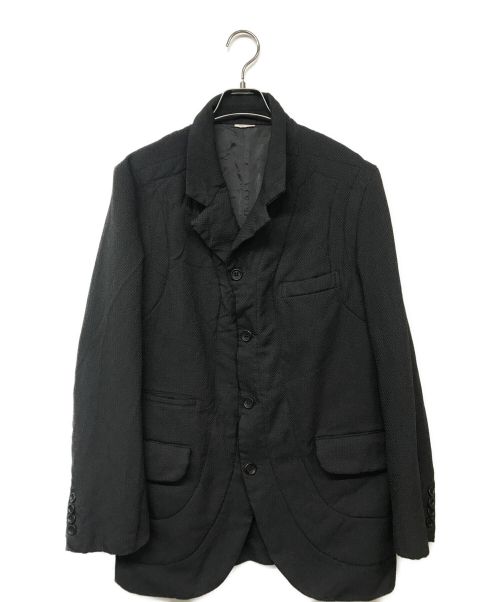 COMME des GARCONS HOMME DEUX（コムデギャルソン オム ドゥ）COMME des GARCONS HOMME DEUX (コムデギャルソン オム ドゥ) 縮絨テーラードジャケット ブラック サイズ:Lの古着・服飾アイテム