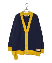 MARNI（マルニ）の古着「Vネックカーディガン」｜ネイビー×イエロー