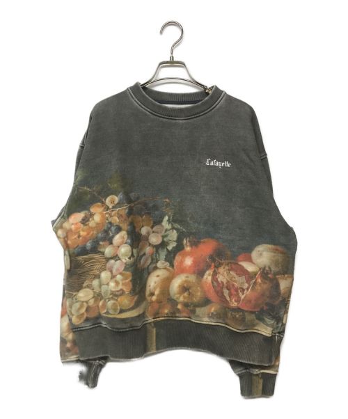 LFYT（エルエフワイティー）LFYT (エルエフワイティー) PRADO MUSEUM (プラドビジュツカン) Still Life with Grapes and Pomegranates CREWNECK/スティルライフ グレー サイズ:Lの古着・服飾アイテム