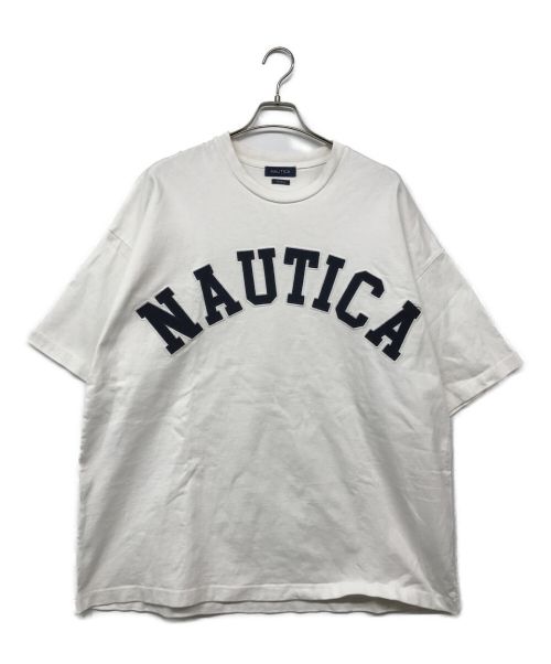 NAUTICA（ノーティカ）NAUTICA (ノーティカ) アーチロゴショートスリーブTシャツ ホワイト サイズ:XLの古着・服飾アイテム