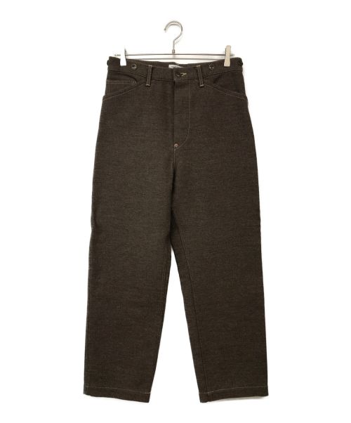 MAATEE&SONS（マーティーアンドサンズ）MAATEE&SONS (マーティーアンドサンズ) Military Denim Slacks/ミリタリーデニムスラックス ブラウン サイズ:Ｓの古着・服飾アイテム