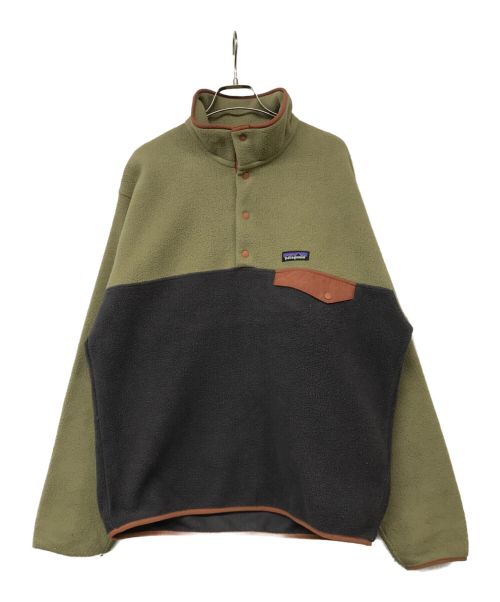 Patagonia（パタゴニア）Patagonia (パタゴニア) SYNCHILLA SNAP T/シンチラスナップT カーキ×グレー サイズ:Mの古着・服飾アイテム