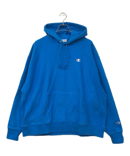 Champion REVERSE WEAVE（チャンピオン リバース ウィーブ）Champion REVERSE WEAVE (チャンピオンリバースウィーブ) プルオーバーパーカー ブルー サイズ:3XLの古着・服飾アイテム