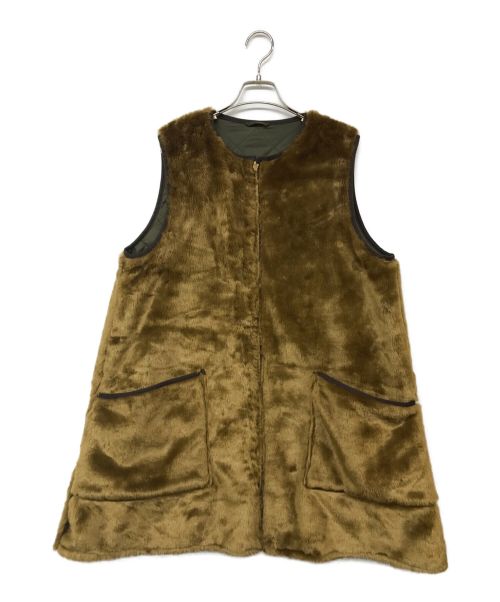 Barbour（バブアー）Barbour (バブアー) BEAMS BOY (ビームスボーイ) Liner Vest/ライナーベスト オリーブ×ブラウン サイズ:101cm (W40)の古着・服飾アイテム