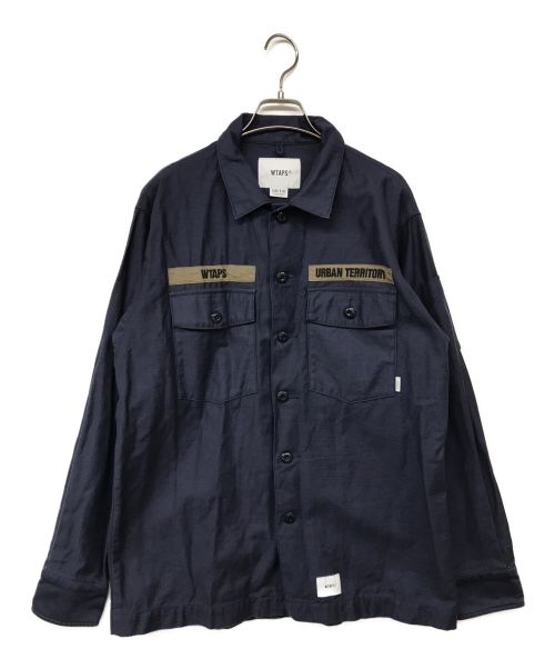 WTAPS（ダブルタップス）WTAPS (ダブルタップス) ミリタリーシャツジャケット ネイビー サイズ:Mの古着・服飾アイテム