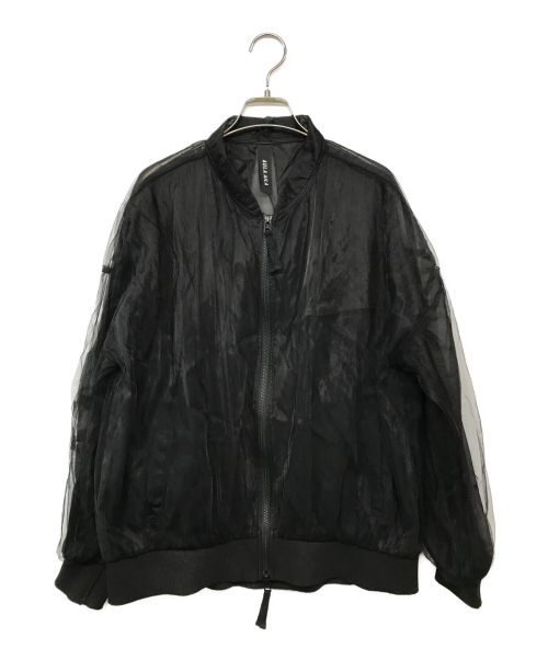 AULA AILA（アウラアイラ）AULA AILA (アウラアイラ) SHEER BLOUSON ブラックの古着・服飾アイテム