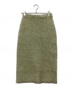 Venitヴェニット）の古着「METALLIC SHAGGY SKIRT/メタリックシャギースカート」｜ゴールド