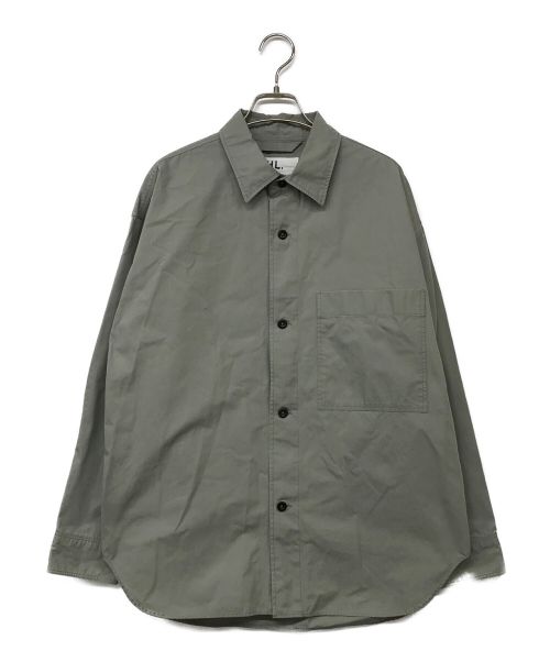 MHL（エムエイチエル）MHL (エムエイチエル) DRY COTTON POPLIN SHIRT/ドライコットンポプリンシャツ グレー サイズ:Mの古着・服飾アイテム