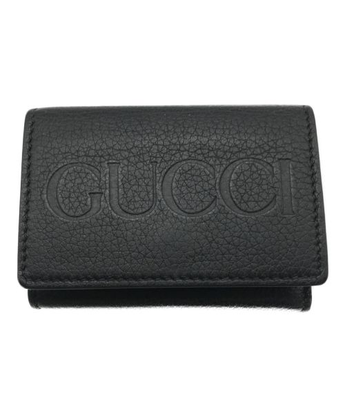 GUCCI（グッチ）GUCCI (グッチ) ロゴ ミニウォレット ブラックの古着・服飾アイテム