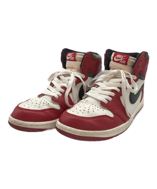 NIKE（ナイキ）NIKE (ナイキ) AIR JORDAN 1 RETRO HIGH OG/ ナイキ エアジョーダン1 ハイ OG ホワイト×レッド サイズ:26.5cmの古着・服飾アイテム