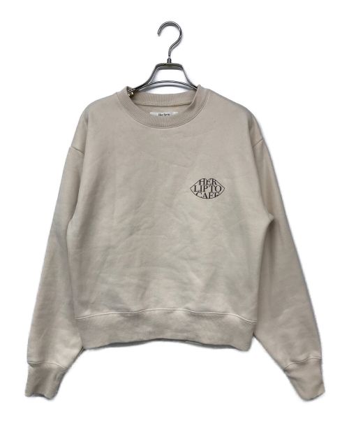 HER LIP TO（ハーリップトゥ）HER LIP TO (ハーリップトゥ) HLT CAFE Sweat アイボリー サイズ:Mの古着・服飾アイテム